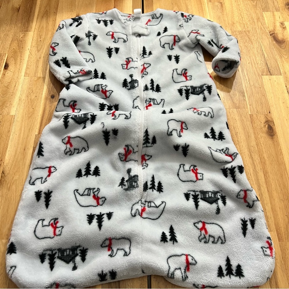 HB Baby Fleece Sleep Sack Polar Bear Print 12–18M Winter Wearable Blanket